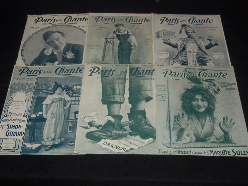 1905 PARIS QUI CHANTE REVUE ILLUSTREE MAGAZINE LOT OF 30 ISSUES - O 3442B