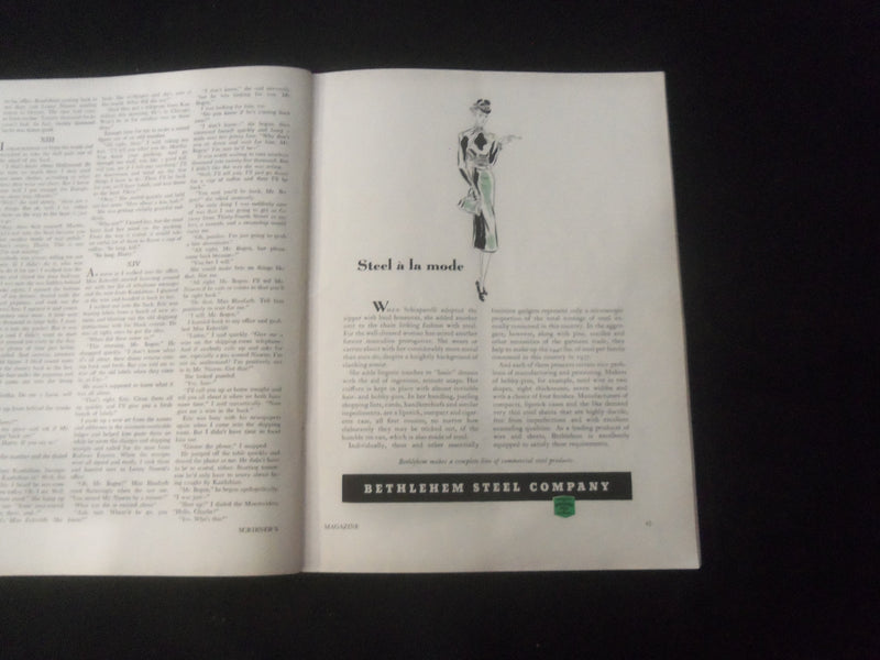 1938 SEPTEMBER SCRIBNER'S MAGAZINE - PORTRAIT OF A BALLERINA - B 1181F