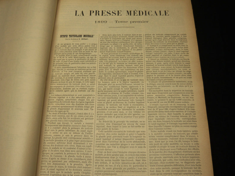 1899 JANUARY-JULY LA PRESSE MEDICALE JOURNAL FRENCH BOUND VOLUME - KD 5904