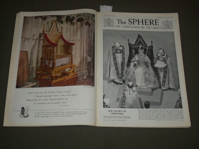 1953 JUNE 6 THE SPHERE MAGAZINE - CORONATION OF QUEEN ELIZABETH II - SP 8307