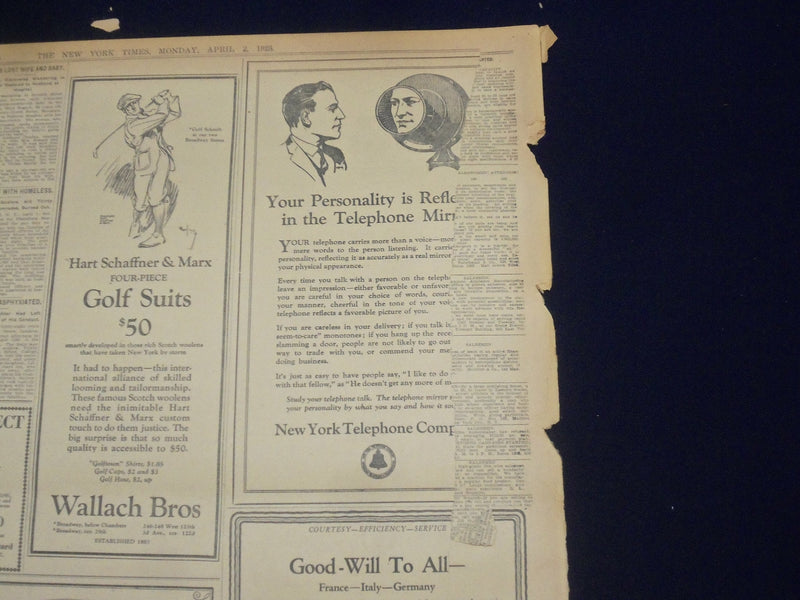 1923 APRIL 2 NEW YORK TIMES - DRUPP DIRECTORS SEIZED BY FRENCH - NT 8332
