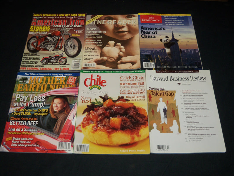 2000-2008 ASSORTED MAGAZINE LOT OF 28 - MOTHER EARTH - ECONOMIST - O 2930E