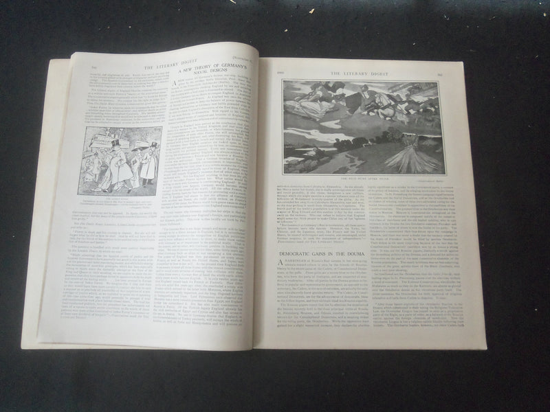 1909 NOVEMBER 6 LITERARY DIGEST MAGAZINE- ILLUSTRATED COVER & ARTICLES - SP 961D