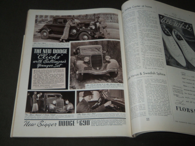 1934 JUNE VANITY FAIR MAGAZINE - GREAT PHOTOS BY STEICHEN - GARBO - HULL - F 452