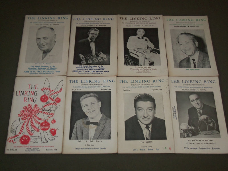 1965-1966 THE LINKING RING MAGAZINE LOT OF 16 - MAGICIANS - NICE COVERS - O 1409
