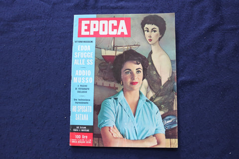 1958 JULY 13 EPOCA MAGAZINE - ELIZABETH TAYLOR COVER - E 23457