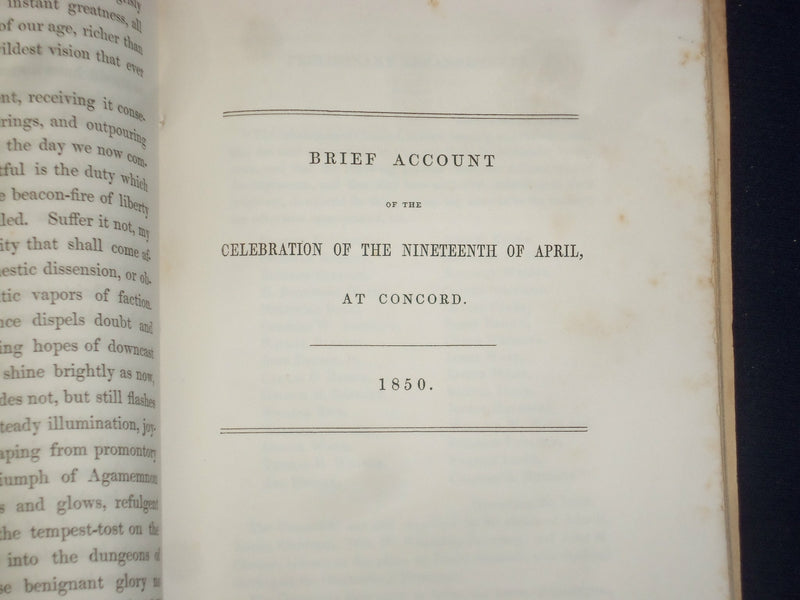 1850 ROBERT RANTOUL, JR. ORATION AT CONCORD, NEW HAMPSHIRE - J 4362