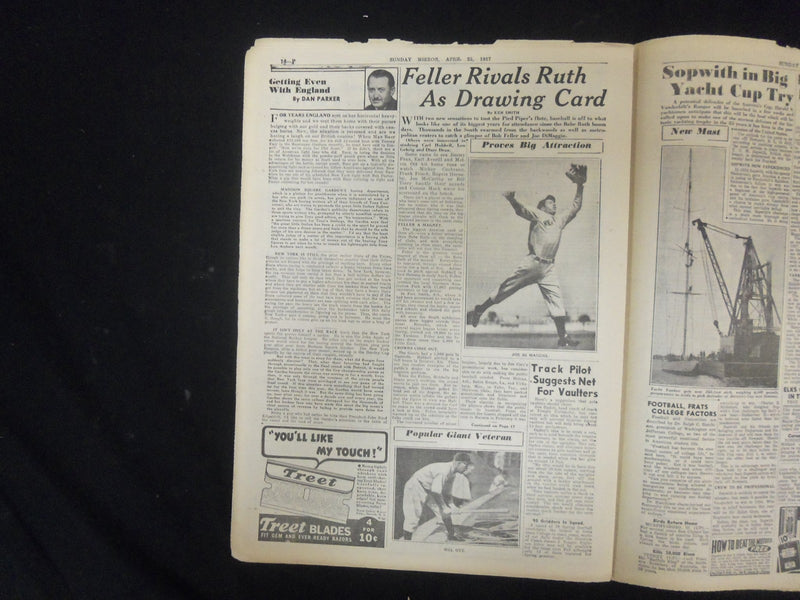 1937 APRIL 25 NEW YORK SUNDAY MIRROR - POMPOON KENTUCKY DERBY FAVORITE - NP 2321