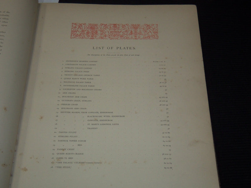 1870'S SCOTTISH WOODWORK XVI & XVII CENTURIES VOLUME #175 OF 250 - Z 229