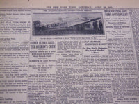 1928 APRIL 14 NEW YORK TIMES - OCEAN FLIERS LAND SAFELY OFF LABRADOR - NT 5350