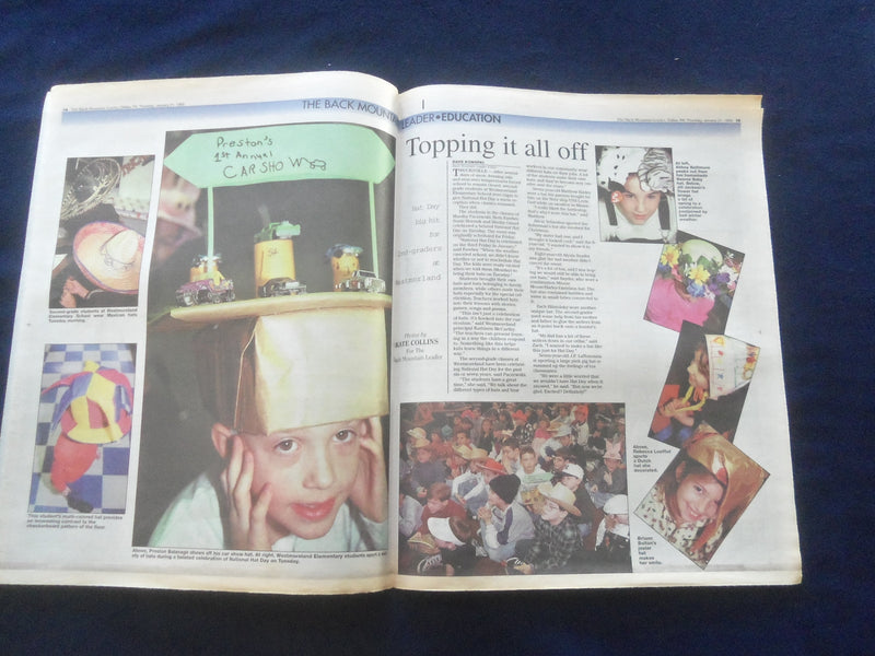 1999 JAN 21 THE BACK MOUNTAIN LEADER NEWSPAPER-SHAVERTOWN, PA-A. MADAYA -NP 6169