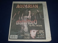 2003 AUGUST 13-20 AQUARIAN WEEKLY NEWSPAPER - DISTURBED COVER - J 1127