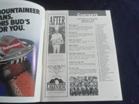 1989 SEP 16 FOOTBALL PROGRAM - WEST VIRGINIA UNIV VS UNIV SO. CAROLINA- SP 4686Y