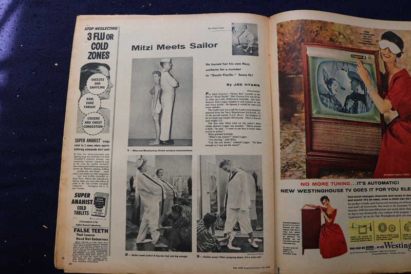 1958 JANUARY 26 THIS WEEK MAGAZINE - MITZI GAYNOR COVER - E 22914