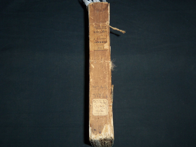 1826 MAY-OCT THE WORCESTER MAGAZINE & HISTORICAL JOURNAL VOLUME 2 - KD 5523G