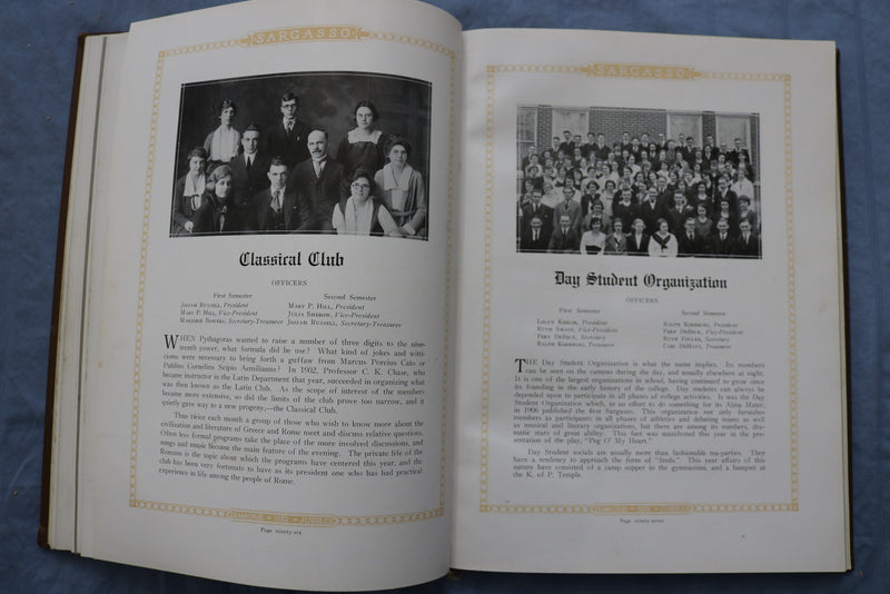 1922 THE SARGASSO EARLHAM COLLEGE YEARBOOK - RICHMOND, INDIANA - YB 3424