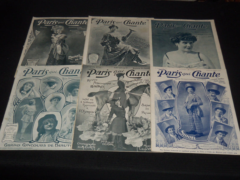 1905 PARIS QUI CHANTE REVUE ILLUSTREE MAGAZINE LOT OF 30 ISSUES - O 3442B