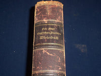 1908 A UNIVERSAL ENGLISH-GERMAN DICTIONARY BY DR. FELIX FLUGEL - 4TH ED- KD 2315