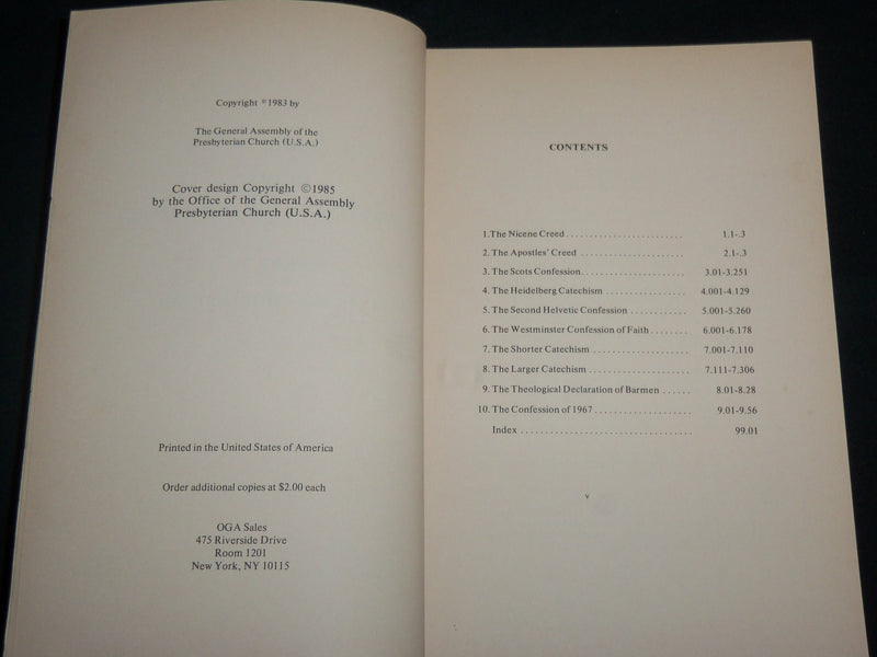 1983 THE BOOK OF CONFESSIONS - PRESBYTERIAN CHURCH SOFTCOVER BOOK - KD 7132