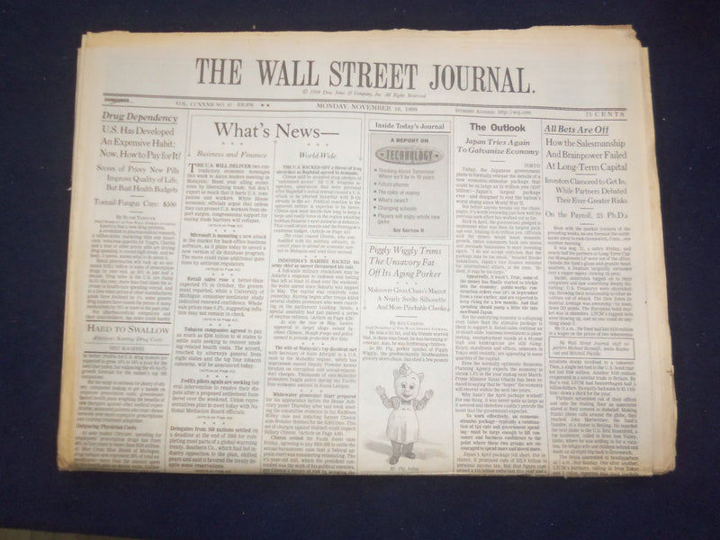 1998 NOV 16 THE WALL STREET JOURNAL - JAPAN TRIES TO GALVANIZE ECONOMY - WJ 121
