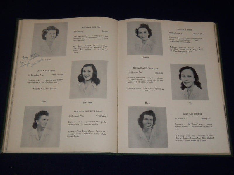 1944 TOWER JERSEY CITY NEW JERSEY STATE COLLEGE YEARBOOK - GREAT PHOTOS - YB 720