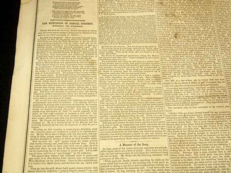 1851 FEB 8 BOSTON MUSEUM NEWSPAPER - THOMAS BUCHANAN READ - TENNYSON - NP 9034