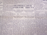 1933 DECEMBER 17 NEW YORK TIMES - W. S. COFFIN DIES AT 54 - NT 4175