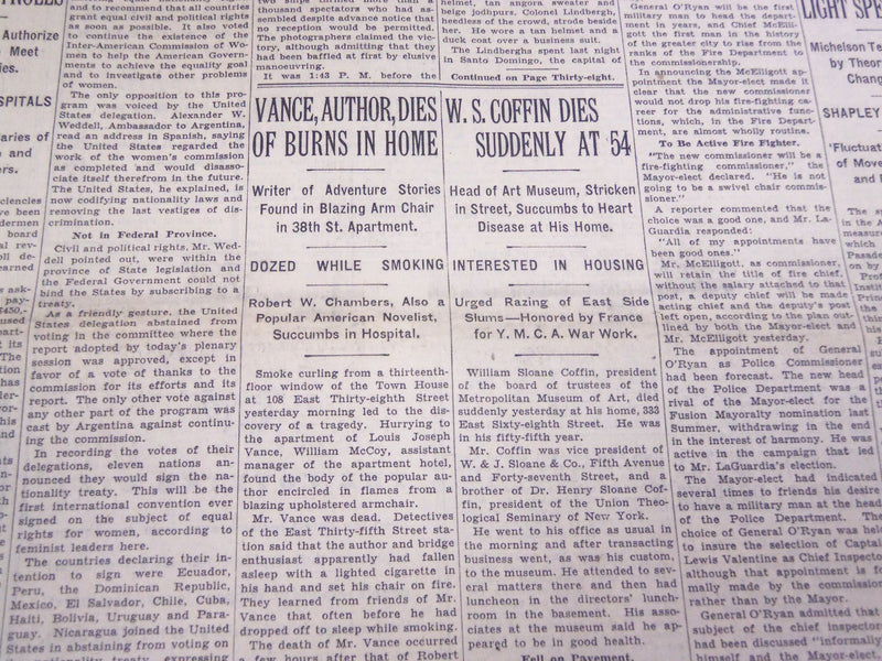 1933 DECEMBER 17 NEW YORK TIMES - W. S. COFFIN DIES AT 54 - NT 4175