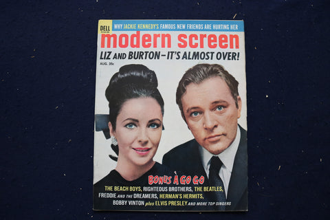 1965 AUGUST MODERN SCREEN MAGAZINE - LIZ TAYLOR & RICHARD BURTON COVER - E 17434