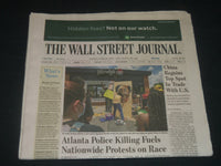 2020 JUNE 15 THE WALL STREET JOURNAL NEWSPAPER -ATLANTA POLICE KILLING FUELS