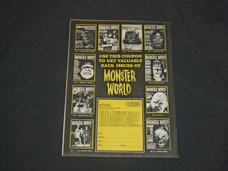 1972 MARCH FAMOUS MONSTERS MAGAZINE - DRACULA VS. FRANKENSTEIN - B 4944