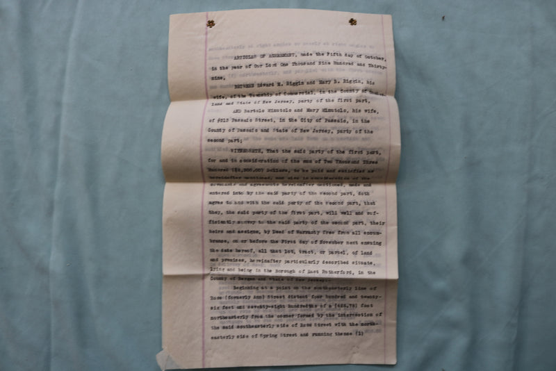 1938-1939 NEW JERSEY MORTGAGE AND PROPERY SALE CONTRACT - LOT OF 2 - K 2576