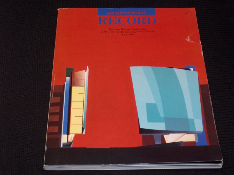 1987 JUNE ARCHITECTURAL RECORD MAGAZINE - LOW RISE BUILDINGS FRONT COVER - E 959