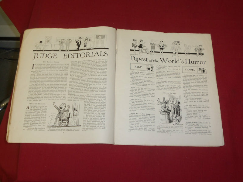 1919 JUNE 28 JUDGE MAGAZINE - A DRIED-BEEF SANDWICH - ILLUSTRATIONS - B 6085