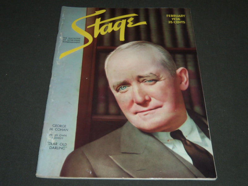 1936 FEBRUARY THE STAGE MAGAZINE - GEORGE M. COHAN - GREAT PHOTOS & ADS - ST 60