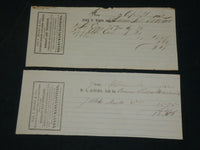 1861-1862 JAS J. BOARDS & CO'S RAILROAD FREIGHT BILLS LOT OF 2 - J 5953