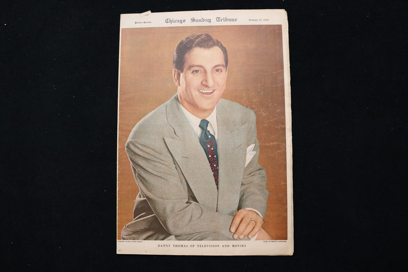 1952 JANUARY 27 CHICAGO SUNDAY TRIBUNE MAGAZINE - DANNY THOMAS COVER - E 26231