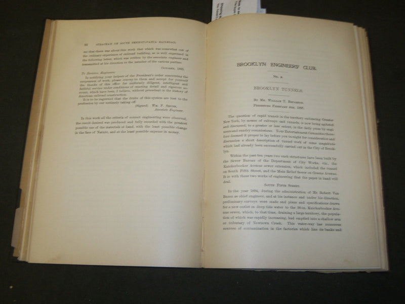 1897 BROOKLYN ENGINEERS' CLUB PROCEEDINGS CONSTITUTION AND BY-LAWS - KD 5727