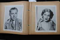 1930'S FABULOUS MOVIE STARS PUBLICITY PHOTOS SCRAPBOOK - E 24932