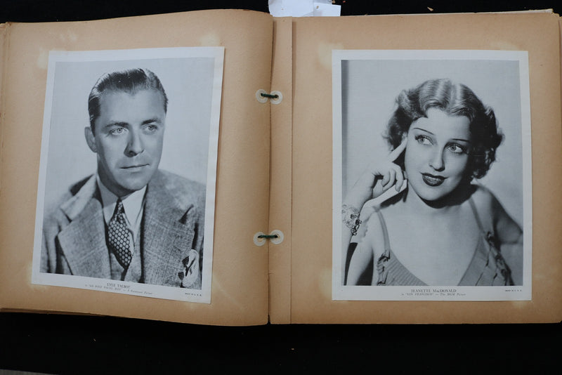 1930'S FABULOUS MOVIE STARS PUBLICITY PHOTOS SCRAPBOOK - E 24932