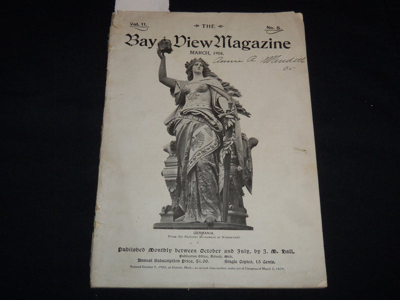 1904 MARCH THE BAY VIEW MAGAZINE VOLUME 11 NO. 5 - GERMANIA - J 9046