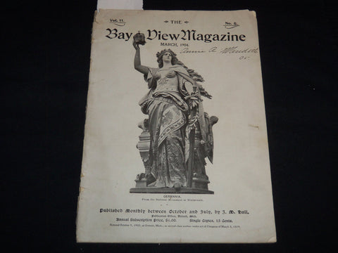 1904 MARCH THE BAY VIEW MAGAZINE VOLUME 11 NO. 5 - GERMANIA - J 9046