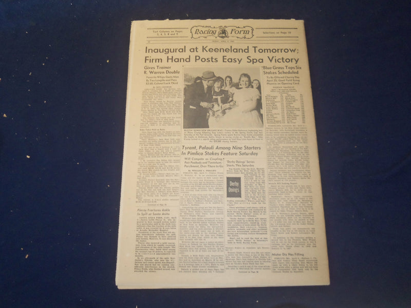1969 APRIL 4 THE DAILY RACING FORM - MAX HIRSCH DEAD AT 88 - NP 2534L