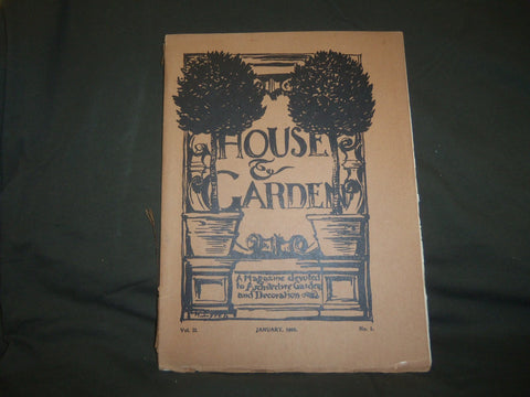 1902 JANUARY THE HOUSE & GARDEN MAGAZINE - GREAT PHOTOS & ADS - ST 755