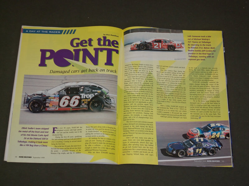 1998 SEPTEMBER RACING MILESTONES MAGAZINE - DALE EARNHARDT - B 4019