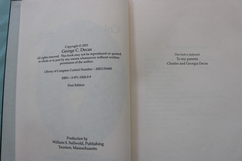 2001 COL. PETER H. PEIRCE, A PLYMOUTH COUNTY LIFE BY GEORGE C. DECAS - KD 9659