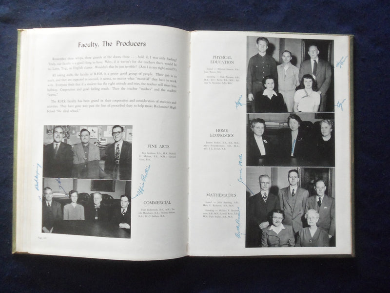 1950 PIERIAN RICHMOND HIGH SCHOOL YEARBOOK - RICHMOND, INDIANA - YB 1926M