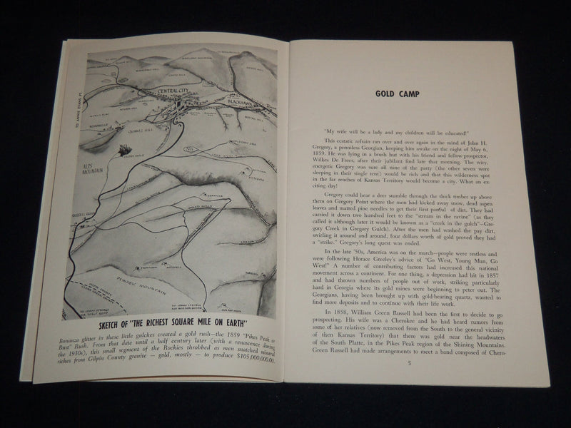 1953 HISTORIC CENTRAL CITY BY CAROLINE BANCROFT - PAST AND PRESENT - J 8797