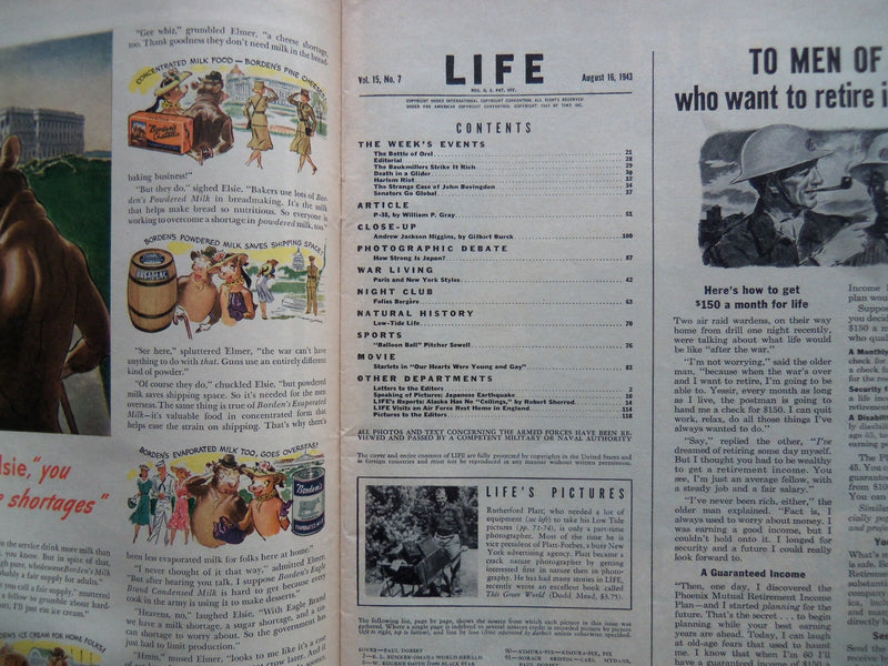 1943 AUGUST 16 LIFE MAGAZINE - JAPANESE SOLDIERS - L 352