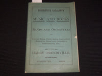 1800'S HARRY PRENDIVILLE MUSIC AND BOOKS CATALOGUE - WORCESTER MASS - K 588